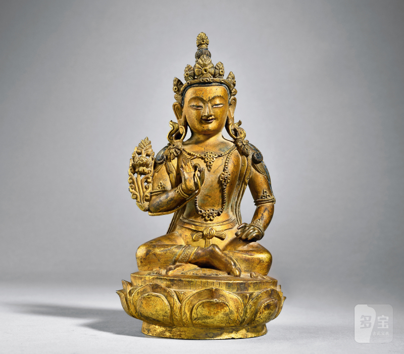 清乾隆（1736-1795年）交脚观音像